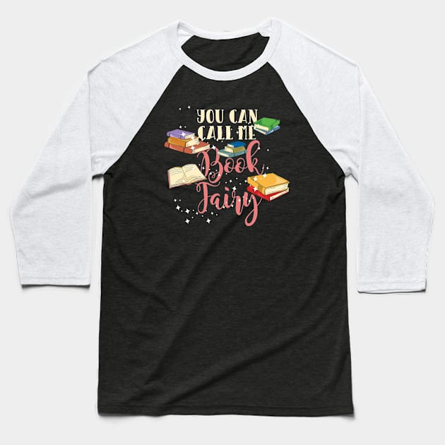 Book Fairy Baseball T-Shirt by Tenh